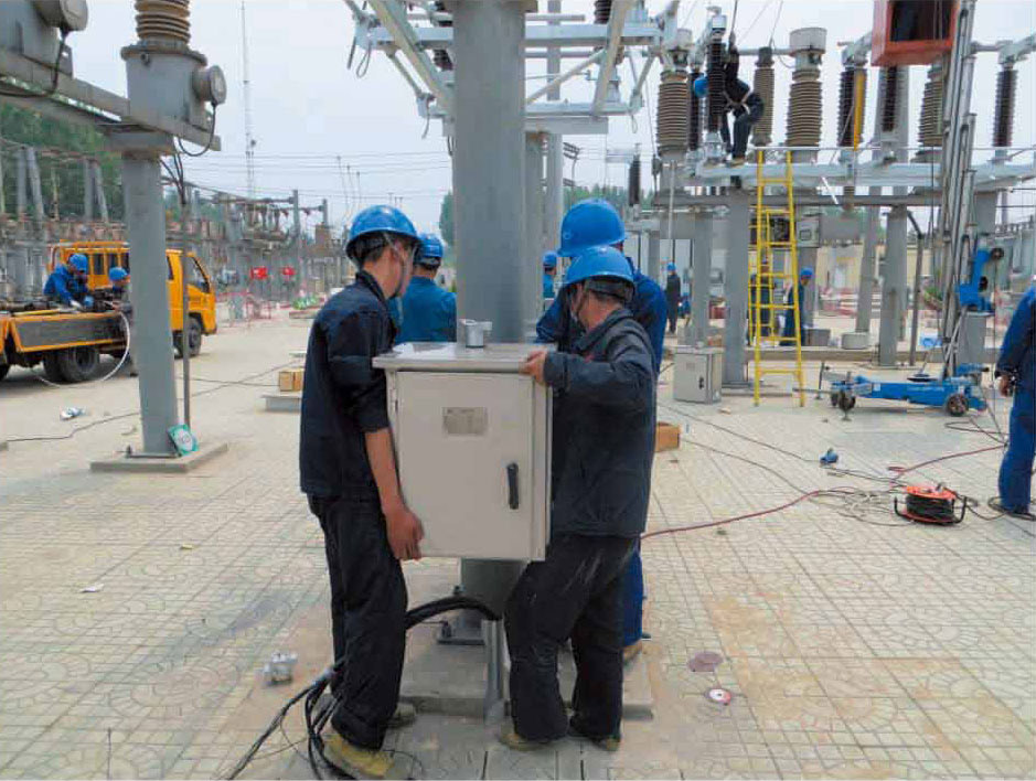 廊坊供電公司文安110KV變電站機(jī)構(gòu)箱更換安裝