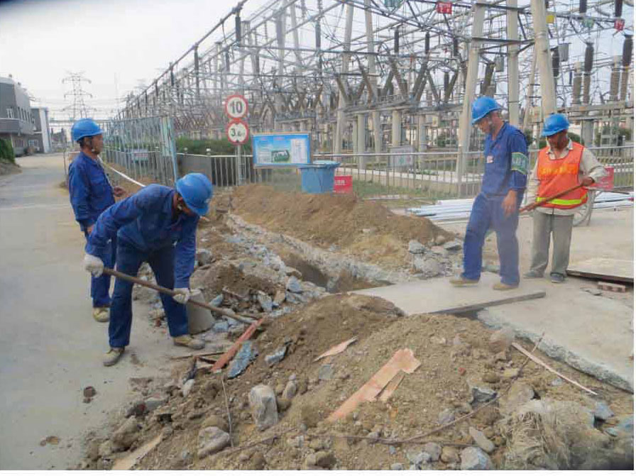 北京清河110KV變電站地面、電纜管道線路大修