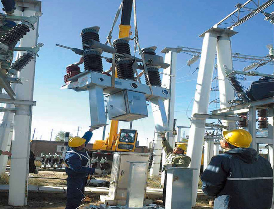 張家口沽源110KV現場對35KV斷路器更換工作